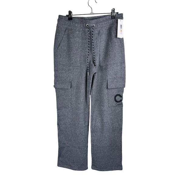 Calvin Klein Women's Active Embroidered-Logo Cargo Pants BLK HEATHER NWT SIZE S - Picture 5 of 10